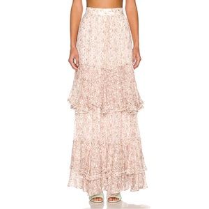 ROCOCO SAND Vie Maxi Skirt in Off White & Pink